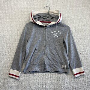 Roots Canada Cabin Knit Sweater Full Zip Classic Hoodie Jacket Youth Sz M